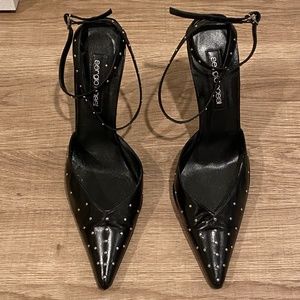 SERGIO ROSSI studded strappy metal heels